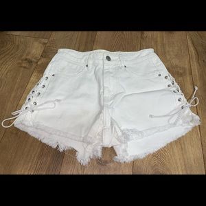 White Denim Shorts